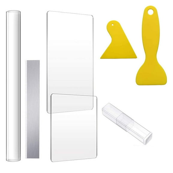 7pcs Polymer Clay Tools Set Solid Roller Acrylic Sheet Cutting Blade Scrapers