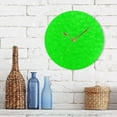 thumbnail image 7 of GZHJMY Round Digital Clock Plain Neon Green Solid Color Creative Decorative Quiet Not Ticking Clock,Bedroom Living Room Bathroom Kitchen Office Wall Ornament (Black 10x10In), 7 of 7