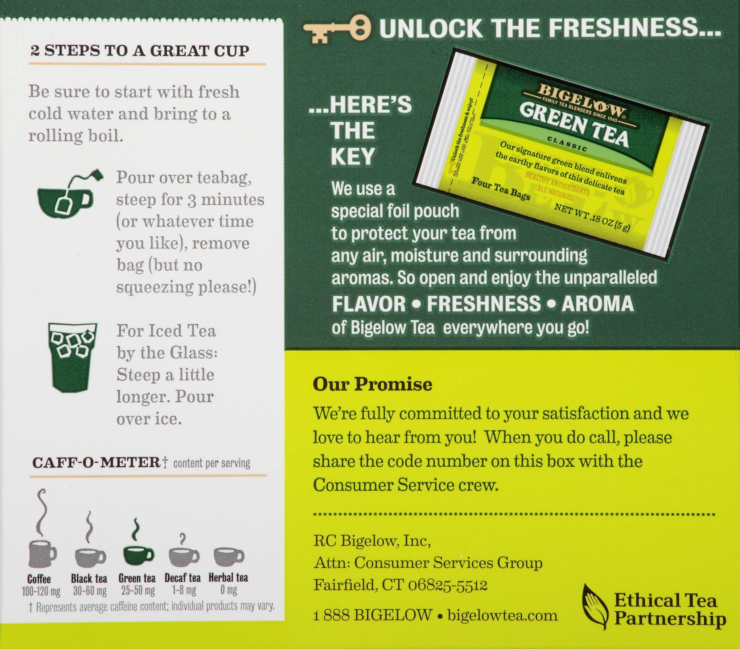 Bigelow Classic Green Tea Bags, 40-Count Boxes (Pack of 6), Caffeinated Green Tea, 240 Tea Bags Total