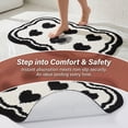 thumbnail image 3 of Unique Bargains Aesthetic Ultra Absorbent Shaggy Non Slip Bath Mat White Heart 32" x 20", 3 of 6