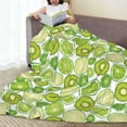 thumbnail image 6 of Salouo Kiwi Lemon Print Bed Blankets,Flannel Blanket Comfortable Air Conditioning Blanket Lightweight Blanket for Sofa Bed Travel & Couch -80"x60", 6 of 8