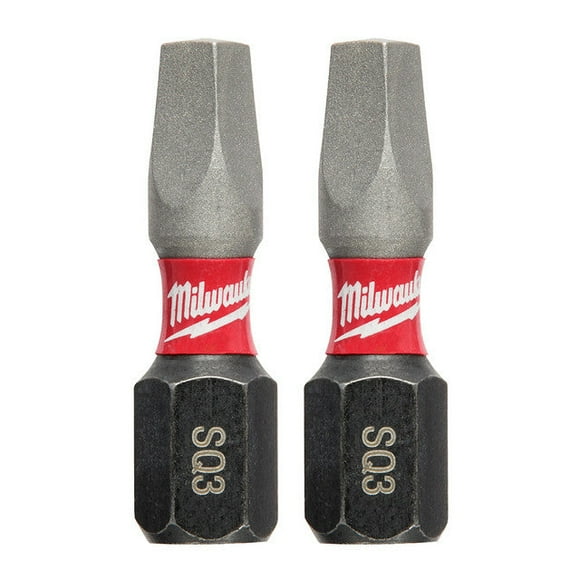 Milwaukee 48-32-4423 SHOCKWAVE Impact Square Recess #3 Insert Bits (2 PK)