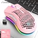 thumbnail image 5 of Worallymy Gaming Mouse Wireless Hollow Game Mouse Accesorio de computadora recargable ajustable con luz RGB rosa Worallymy JD735802672, 5 of 7