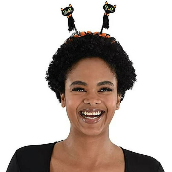 Kitty Cat Tassel Headbopper | Plastic | Black and Orange | 1 Pc.