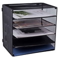 thumbnail image 4 of EASEPRES 5 Slot Mesh Desk Organizer Tray, File Paper Letter Folder Holder Desktop Paper Sorter Mail Organization Rack Storage Accessories, for Office Home School Classroom, Black, 2 Pack, 4 of 4