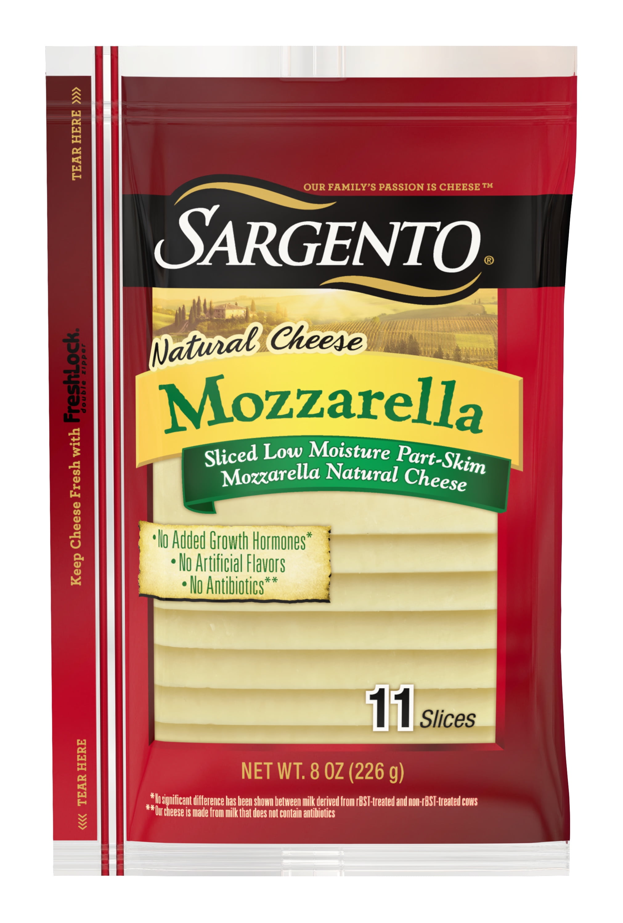 Sargento® Sliced Mozzarella Natural Cheese, 11 Slices - Walmart.com