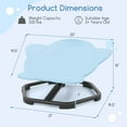 thumbnail image 3 of Costway Kids Sensory Swivel Chair with Non-Slip Metal Base for Autistic Kids Indoor Outdoor Blue Elephant, 3 of 10