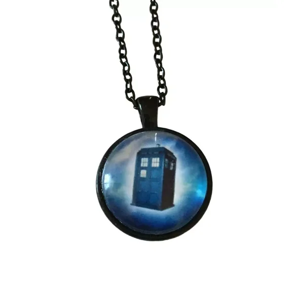 Doctor Who Tardis Pendant Dome Necklace