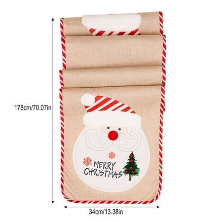 

Snowman Old Man Linen Christmas Table Runner Seasonal Winter Christmas Holiday Kitchen Table Decorations Indoor Outdoor Home Party Decor