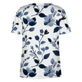 thumbnail image 5 of Women's Tops Under $10 Free Shipping Summer Short Sleeve Print Short Sleeve V-Neck Blouses, 5 of 5