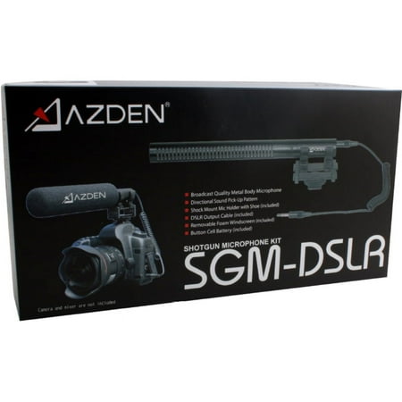 Azden SGM-DSLR Wired Condenser Microphone, Black