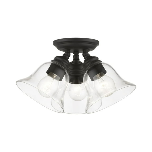 Livex Lighting - Moreland - 3 Light Large Semi-Flush Mount In Transitional