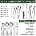 thumbnail image 2 of 80 Pieces Silverware Set with Serving Utensils Set,  Stainless Steel Flatware Set for 12 with Steak Knives, Heavy Duty Cutlery Set, Kitchen Utensil Sets for Home Restaurant, Dishwasher Safe, 2 of 7
