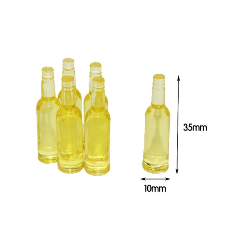 6pcs Dollhouse Accessories Mini Wine Bottles Model Bottle Rack And G2U2