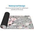 thumbnail image 4 of Pink White Rose Floral Gaming Mouse Pad Desk Mat XL 31.5×11.8 in Spring Cute Flower Grey Extended Mousepad 30X80cm with Non-Slip Rubber Base Stitched Edge Large Desk Pad for Women Gamer Office Home, 4 of 6