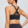 thumbnail image 5 of VISALY Sports Bras For Women Running Sports Bra Women Tank TopsSolid Color SleevelessCasualFashion Underwear Padded Bra Yoga Sports Bra Wireless Bras For Women Black M, 5 of 8