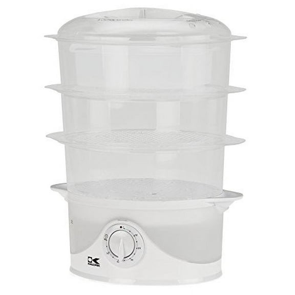 Kalorik 9 Quart 3-Tier Food Steamer, White