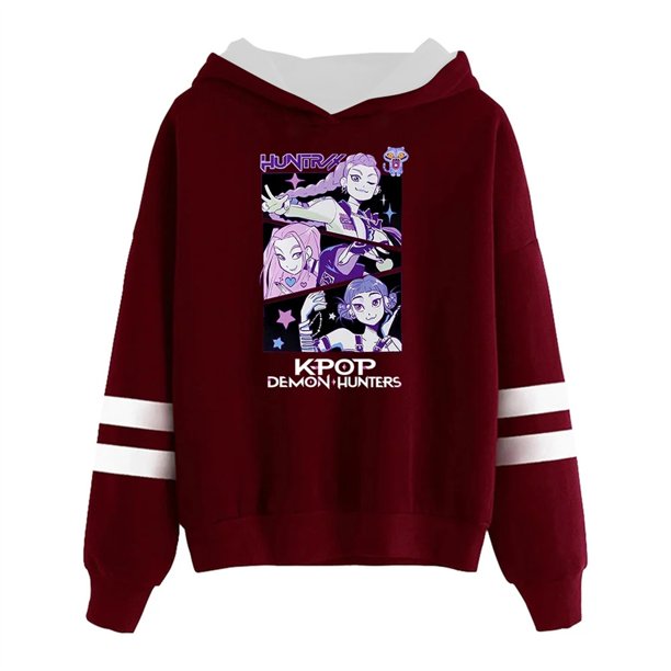 Nvse 2025 new,Demon Hunters Hoodie Unisex Long Sleeve,Merch Hoodie for Men/Women Pullover Jumpers Sweatshirts Athietic#Wine 2XL