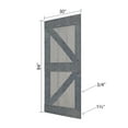 thumbnail image 3 of K Style 30 in. x 84 in. French Gray/Dark Gray Finished DIY Solid Wood Sliding Barn Door Slab, 3 of 4