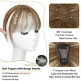 thumbnail image 3 of WEIWEIGG 3D Hand-Woven Clip In Fringe, Human Hair Extension for Women, Light Gold, Real Hair Bangs, Easy to Wear Natural Look, 3 of 9