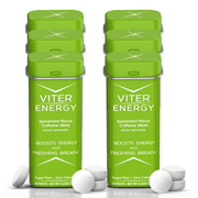 Viter Energy Mints 40mg Caffeine & B Vitamins, Spearmint - 120 Count (6 Pack)