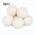 New 6pcs Premium Natural Wool Dryer Balls-Replace Dryer Sheets & Fabric Softener-Laundry Balls Dryer Reusable To Dryer Sheets (White)