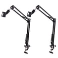 thumbnail image 1 of DJ Broadcasting Microphone Suspension Boom Scissor NB-35 Arm Stand Table Mounting Clamp with Mic Clip(Pack of 2) Yescom Modern, 1 of 7