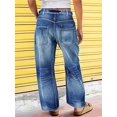 thumbnail image 3 of Plus Size Apay Women`s Jeans High Waisted Tie Ties and Elastic Waist Design Fashion Trends Casual and Versatile Regular Sizes, 3 of 10