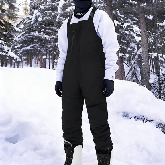 Men's Snow Ski Overalls Insulated Waterproof Windproof Jumpsuit Winter Outdoor Snowboard Bib One Piece Romper Suit
