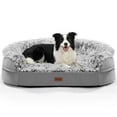 thumbnail image 1 of Cama ortopédica para perro iweepet, espuma de 9,4 cm, grande, gris, 1 of 9