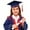 Navy-3, variant on Graduation Cap and Gown Set for Graduation Robe Outfit Various Styles Yellow Cap and Gown Academic Outfit for Senior High School Graduation 13-14 Years