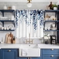 thumbnail image 2 of Curtains 84 Inches Long 2 Panels, Blue Eucalyptus Leaves Grommets Window Treatment Curtain, Weeping Botanical Watercolor Thermal Curtains Drapes for Living Room/Bathroom, 2 of 9