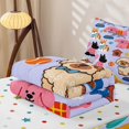 thumbnail image 6 of Homewish Pet Dog Theme Zipper Full Size Comforter Sets with Fitted Sheet and 2 Pillowcases,Cartoon Animal Zipper Bedding Set,Purple,Polkadot Reversible,4pcs, 6 of 8