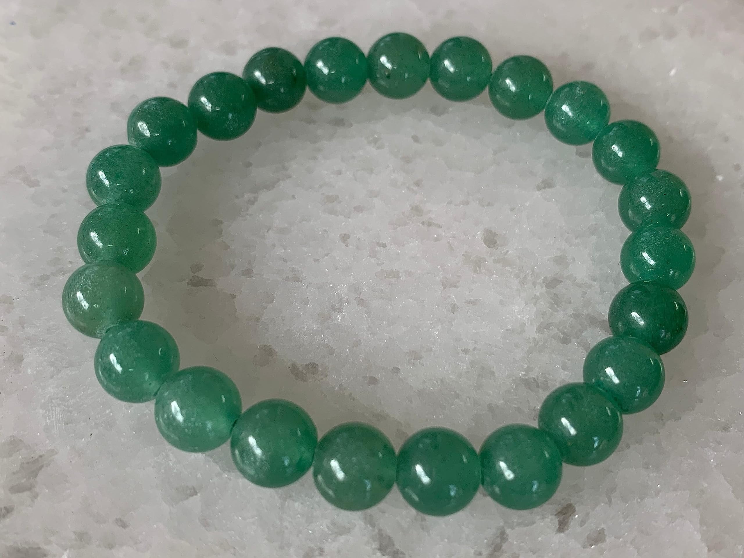 Green Aventurine Crystal Bead Bracelet 8mm, Wholesale Genuine Green Aventurine Stretch Gemstone Bracelet, Gift for Men & Women (10)