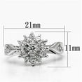 thumbnail image 2 of Rhodium Brass Ring with AAA Grade CZ in Clear for Women Clear Stone Color Style 3W278 Size 6, 2 of 4