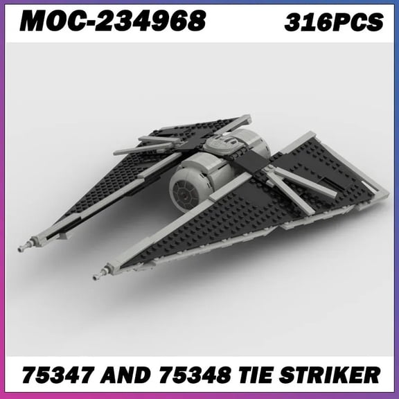 MOC-234968 Spaceship Model Building Blocks Set for 75347 and 75348 TIE Striker MOC Brick Toys Collection Gift 316pcs