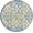 Ivory Blue, variant on 4 ft. Round Ivory & Navy Indoor & Outdoor Area Rug