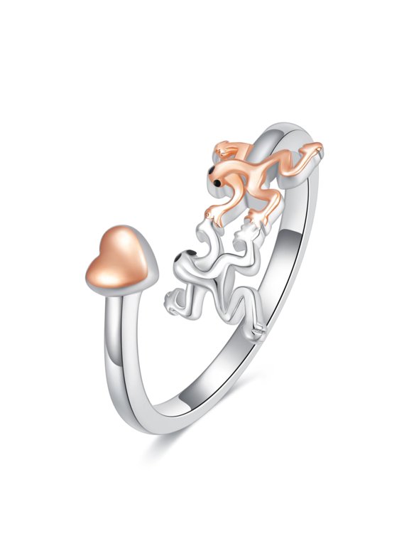 AXELUAN Frog Ring Sterling Silver Frog Jewelry Animal Gifts for Women Mother