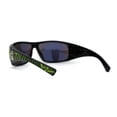 thumbnail image 2 of Choppers Mens Spider Web Print Rectangular Warp Biker Motorcycle Sunglasses Yellow Mirror, 2 of 4