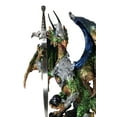 thumbnail image 6 of Large Green Jade Armored Dragon With Space Orb And Excalibur Sword Statue 16.5"H, 6 of 10