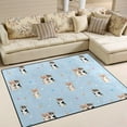 thumbnail image 2 of SKYSONIC Lightweight Carpet Mats Area Soft Rugs Floor Mat Rug Home Decoration for Kids Room Living Room 63 x 48 inches Cute Dogs Pattern, 2 of 6
