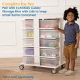 thumbnail image 5 of ECR4Kids 20-Compartment Mobile Storage Tower, 5x4, White Wash, 5 of 9
