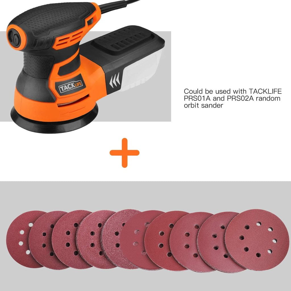 Tacklife 5-inch Sanding Discs, 8-hole 