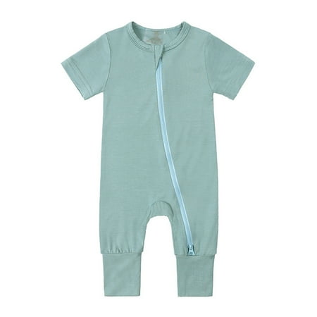 

JHLZHS Toddler Boy Fall Outfits 4 T Baby Rompers Footless Pajamas Zipper Short Sleeve Sleeper Jumpsuit Baby Boy Rompers 6-9 Months Football Newborn Boy Photoshoot Outfits Fishing