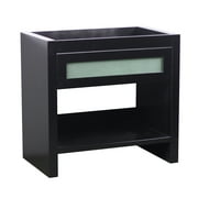 Bellaterra Home 37" Single vanity in Matte Black finish top with Black Galaxy and rectangle sink