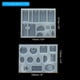 thumbnail image 2 of Molde de resina de silicona Uxcell, paquete de 2 moldes de resina epóxica para llaveros con agujeros colgantes para hacer manualidades DIY, 2 of 6