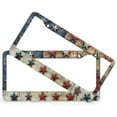 thumbnail image 2 of License Plate Frame American Flag Vintage Auto Car Accessories Tag 2 Pcs Set USA Patriotic Independence Memorial Day Metal License Plate Frames for Women Men US Vehicles Standard, 2 of 6