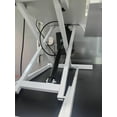 thumbnail image 6 of 32" Standing Desk Converter with Height Adjustable and Gap Spring, Stand Up Desk Riser with Wide Keyboard Tray, Dual Monitor and Laptop Workstation for Home, Office, White, 6 of 8