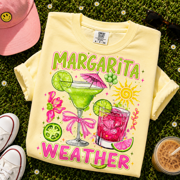 Margarita Comfort Colors Shirt, Margarita Weather Tequila Tee, Cute Funny Bestie Bachelorette Summer Vacation Gift, Coquette, Unisex