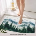 thumbnail image 6 of Ink Green Forest Doormat Outdoor Entrance 20"x31.5", Watercolor Modern Mountain Absorb Moisture Dirt Door Mats, Non-Slip Rubber Backing Floor Mats Indoor, Low-Profile Front Door Rugs, 6 of 9